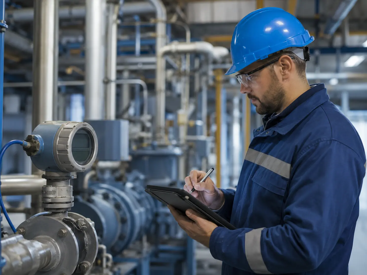 Engineer tracing greenhouse-gas activity data